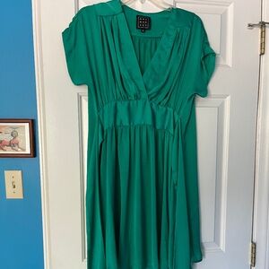 One Market Green Sash Dress